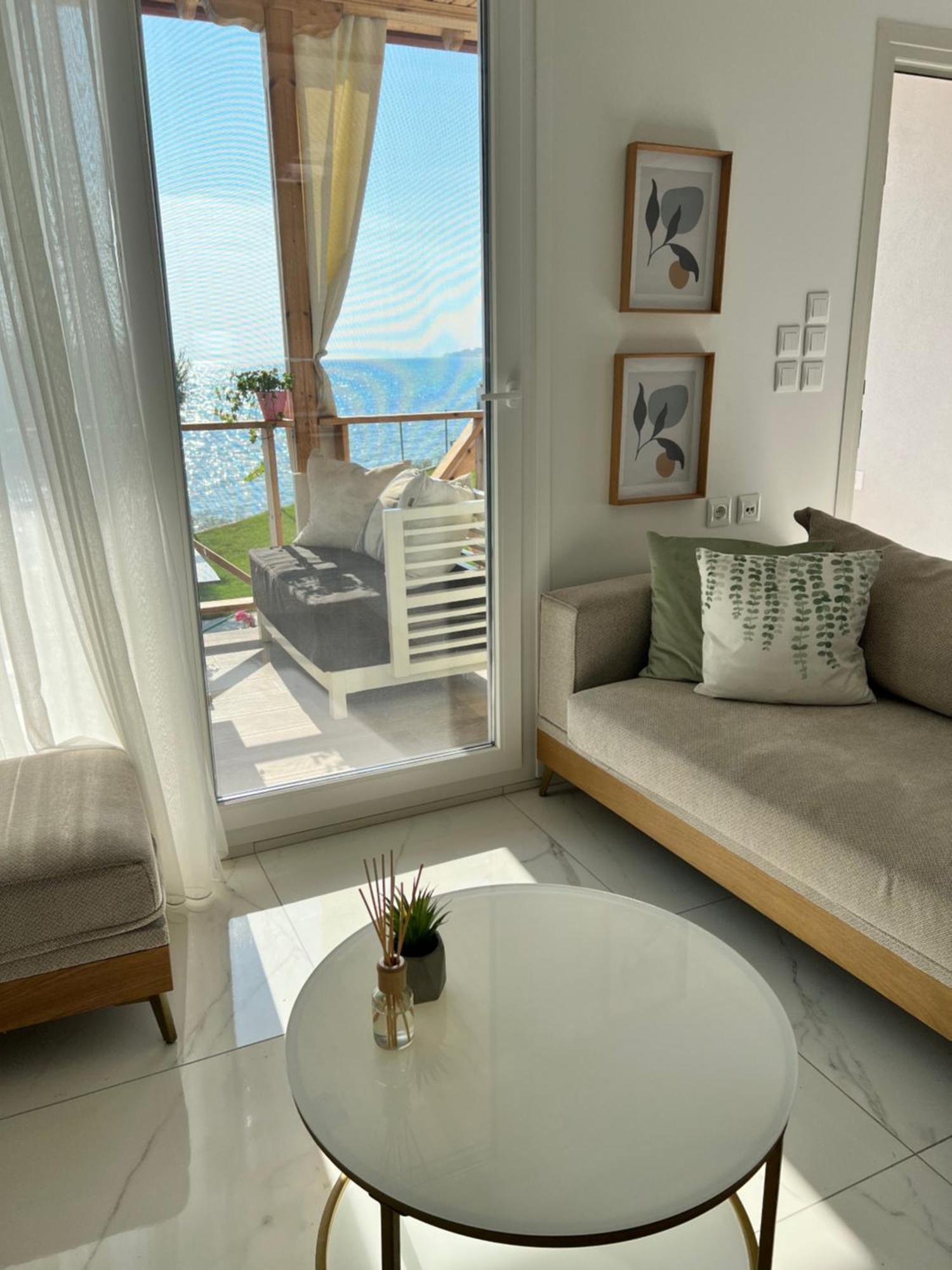 Beachfront Villa Athina Vergia Bagian luar foto